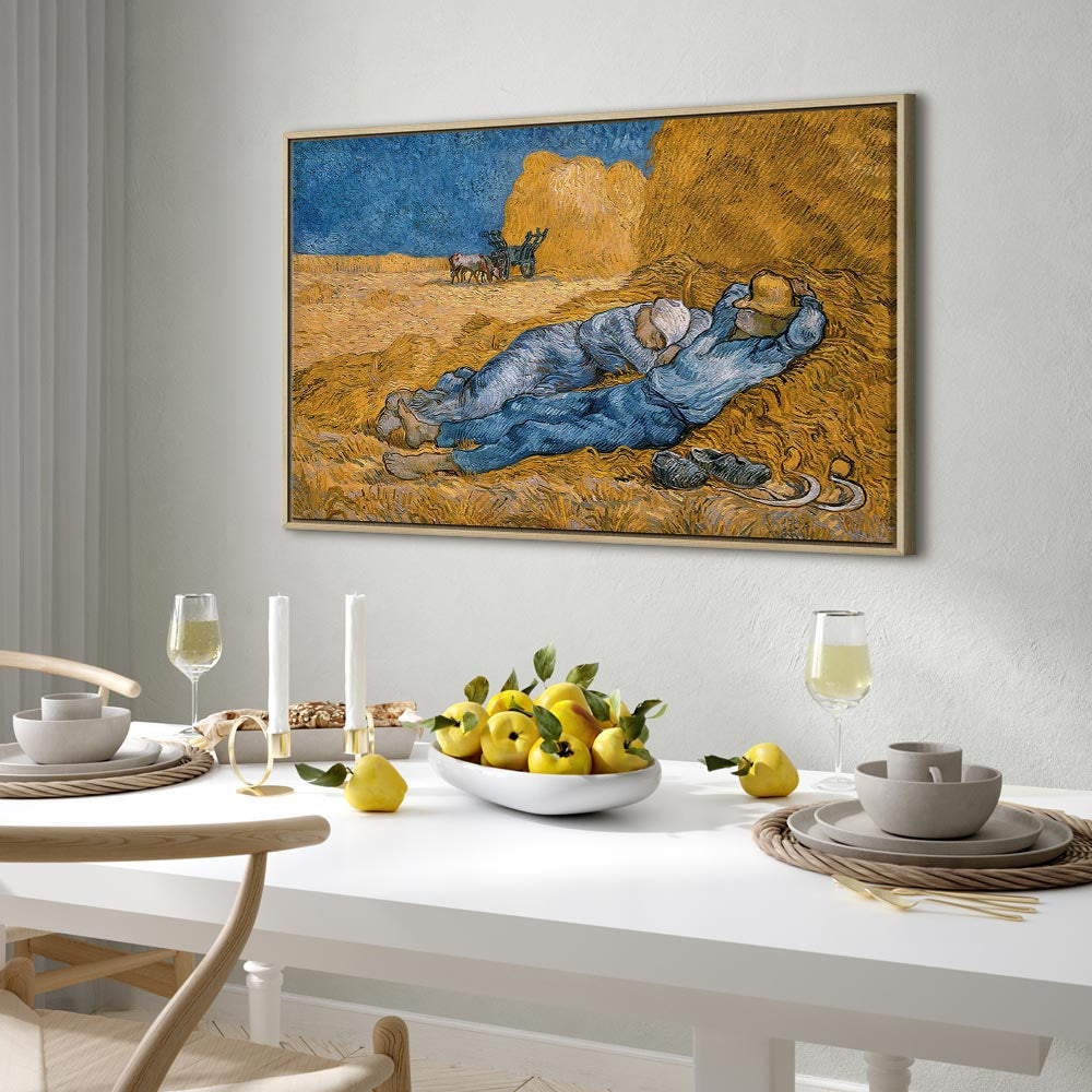 Van Gogh Noon: Rest from Work Classic Canvas Print