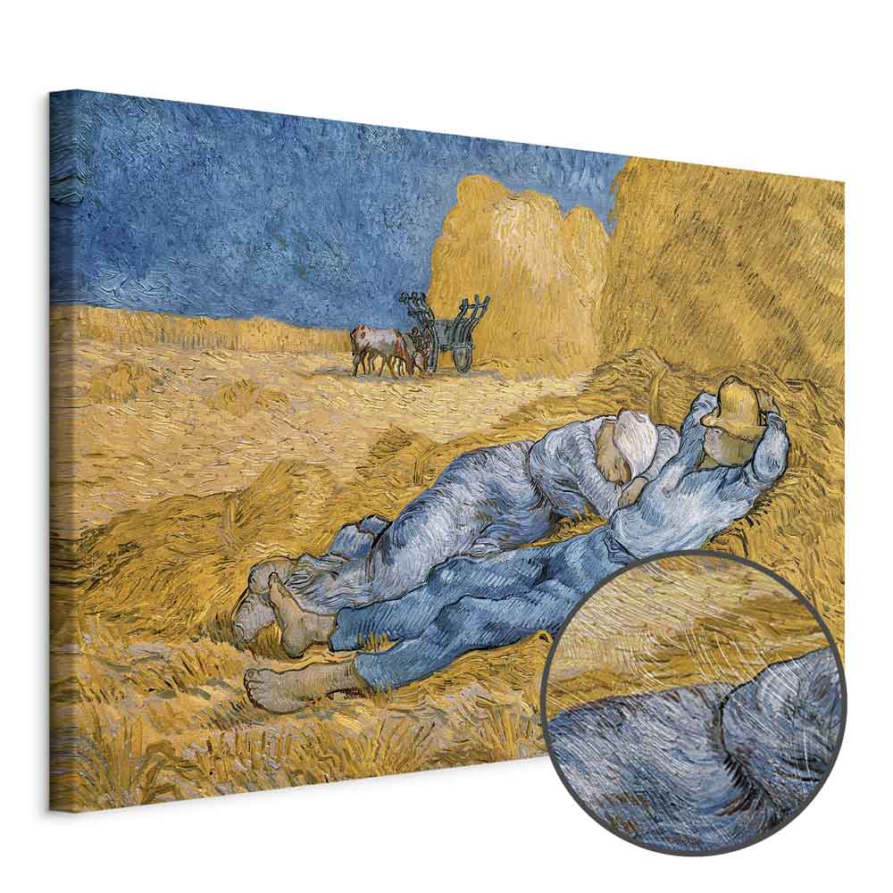 Van Gogh Noon: Rest from Work Classic Canvas Print