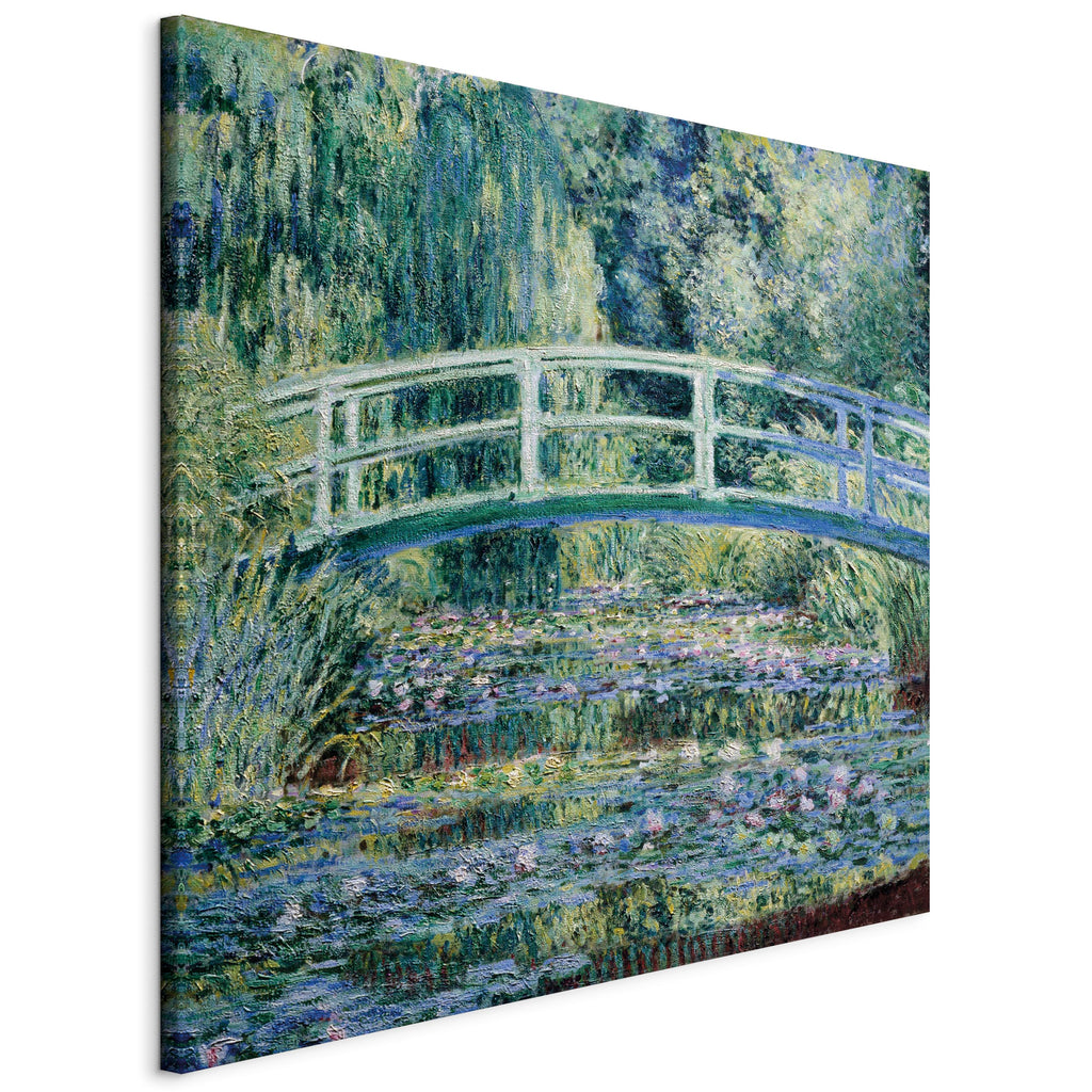 Leinwanddruck einer Fußgängerbrücke in Giverny