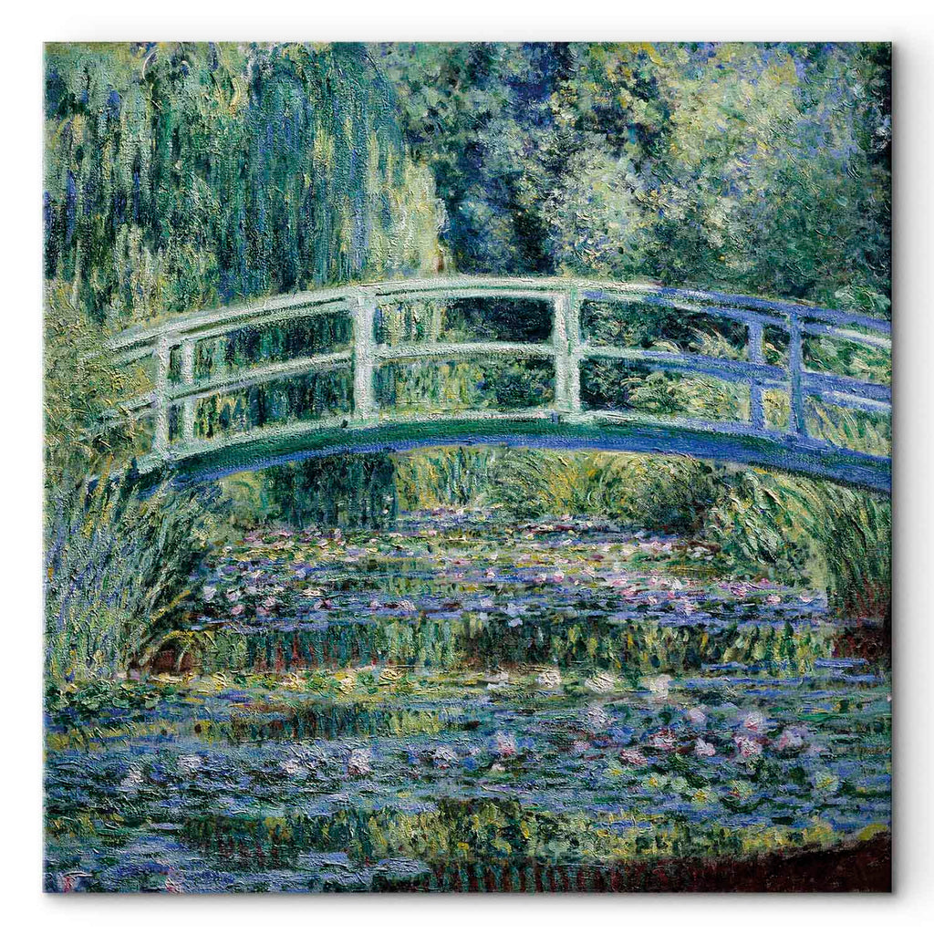 Monet Footbridge in Giverny Garden Canvas Print