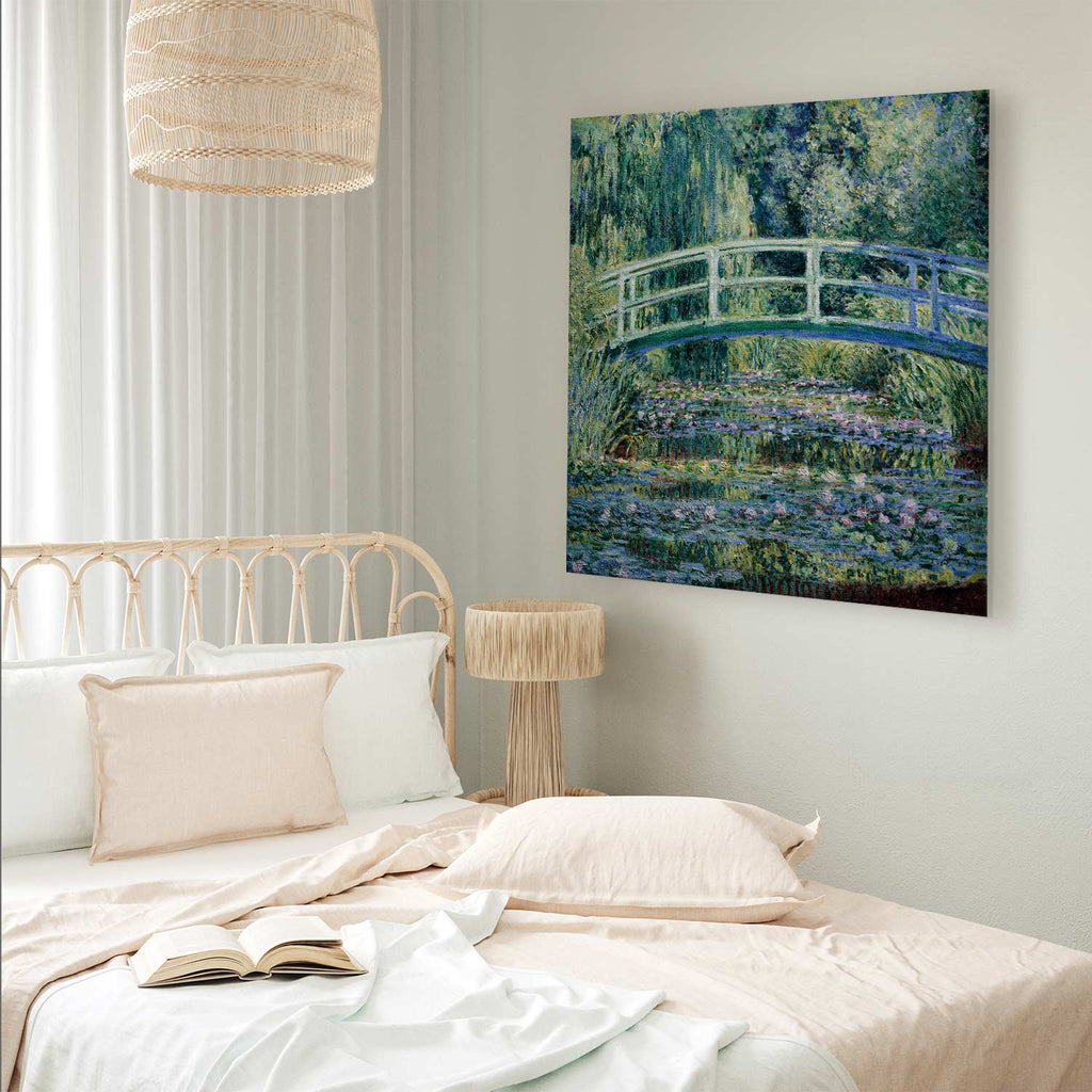 Monet Footbridge in Giverny Garden Canvas Print