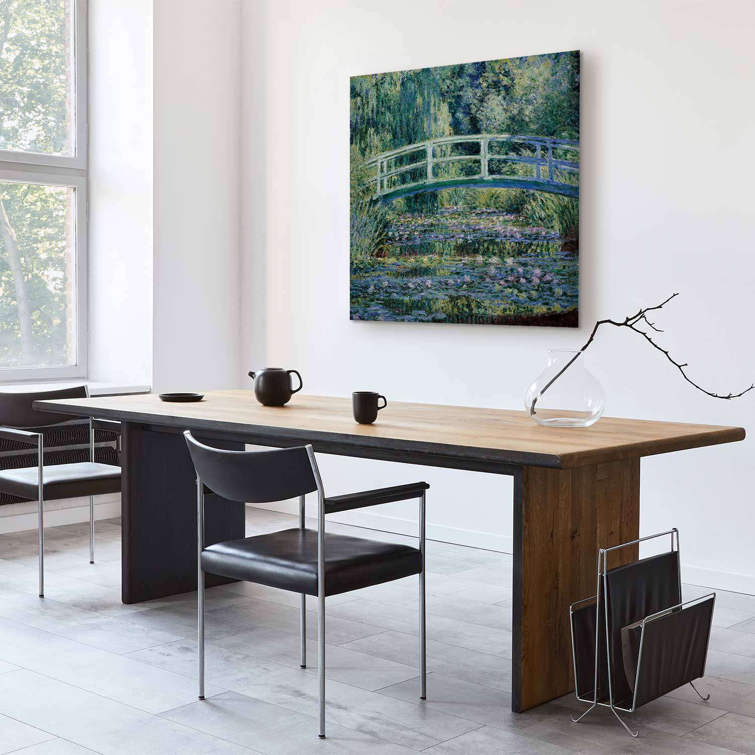 Monet Footbridge in Giverny Garden Canvas Print