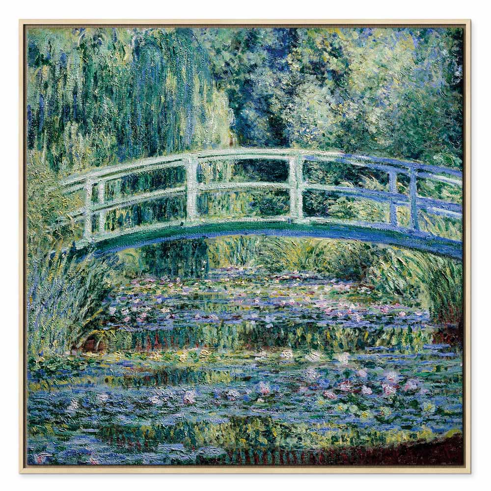 Monet Footbridge in Giverny Garden Canvas Print