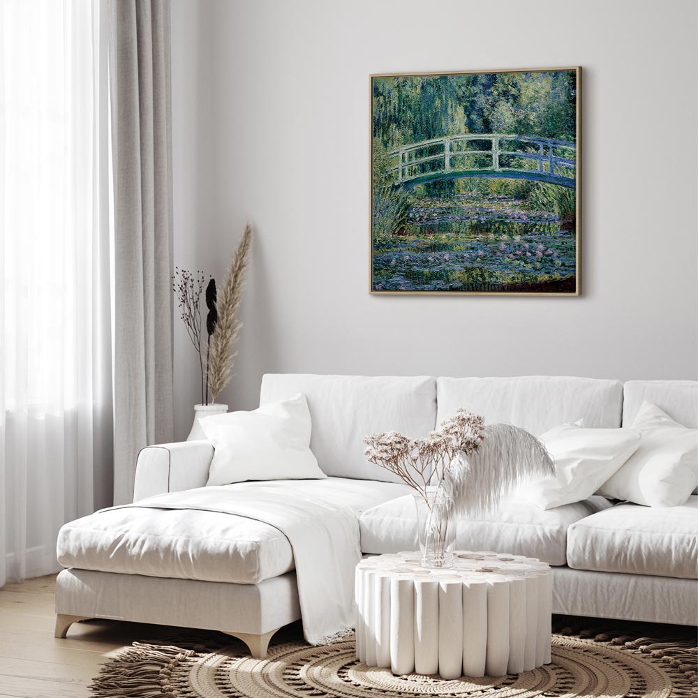 Monet Footbridge in Giverny Garden Canvas Print