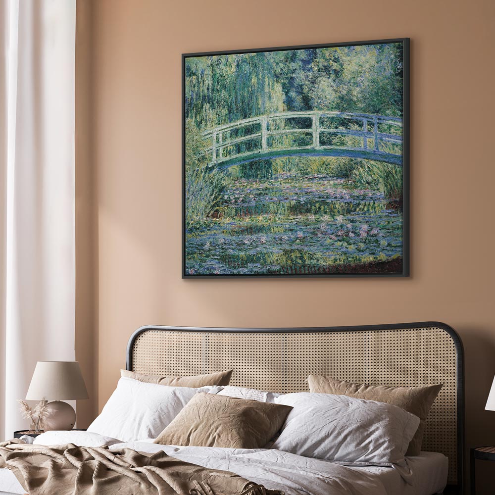 Monet Footbridge in Giverny Garden Canvas Print