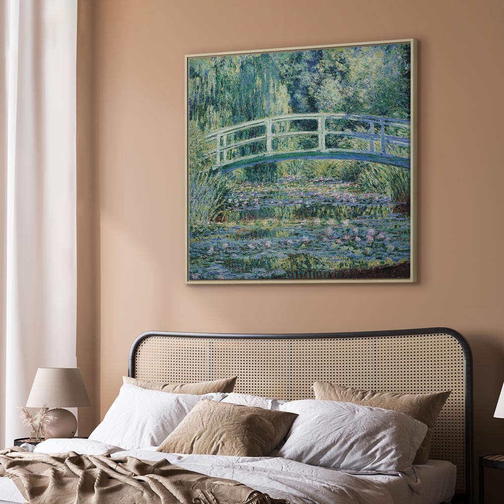 Monet Footbridge in Giverny Garden Canvas Print