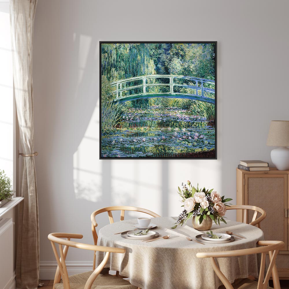 Monet Footbridge in Giverny Garden Canvas Print