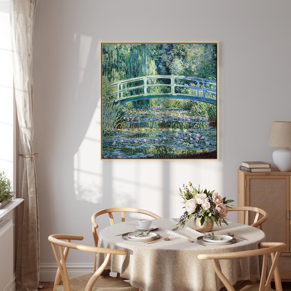 Monet Footbridge in Giverny Garden Canvas Print