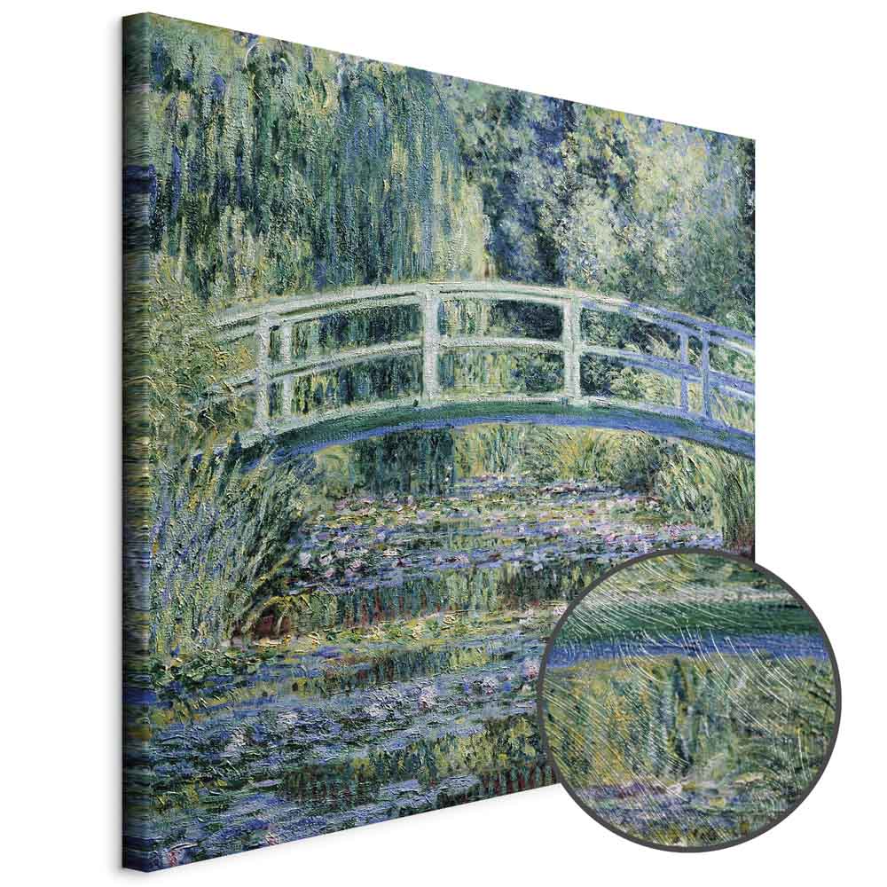 Monet Footbridge in Giverny Garden Canvas Print