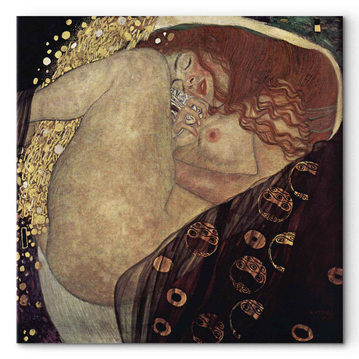 Gustav Klimt Danae Gold Classic Canvas Print
