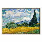 Wheat Field with Cypresses Landscape Canvas Print