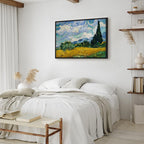 Wheat Field with Cypresses Landscape Canvas Print