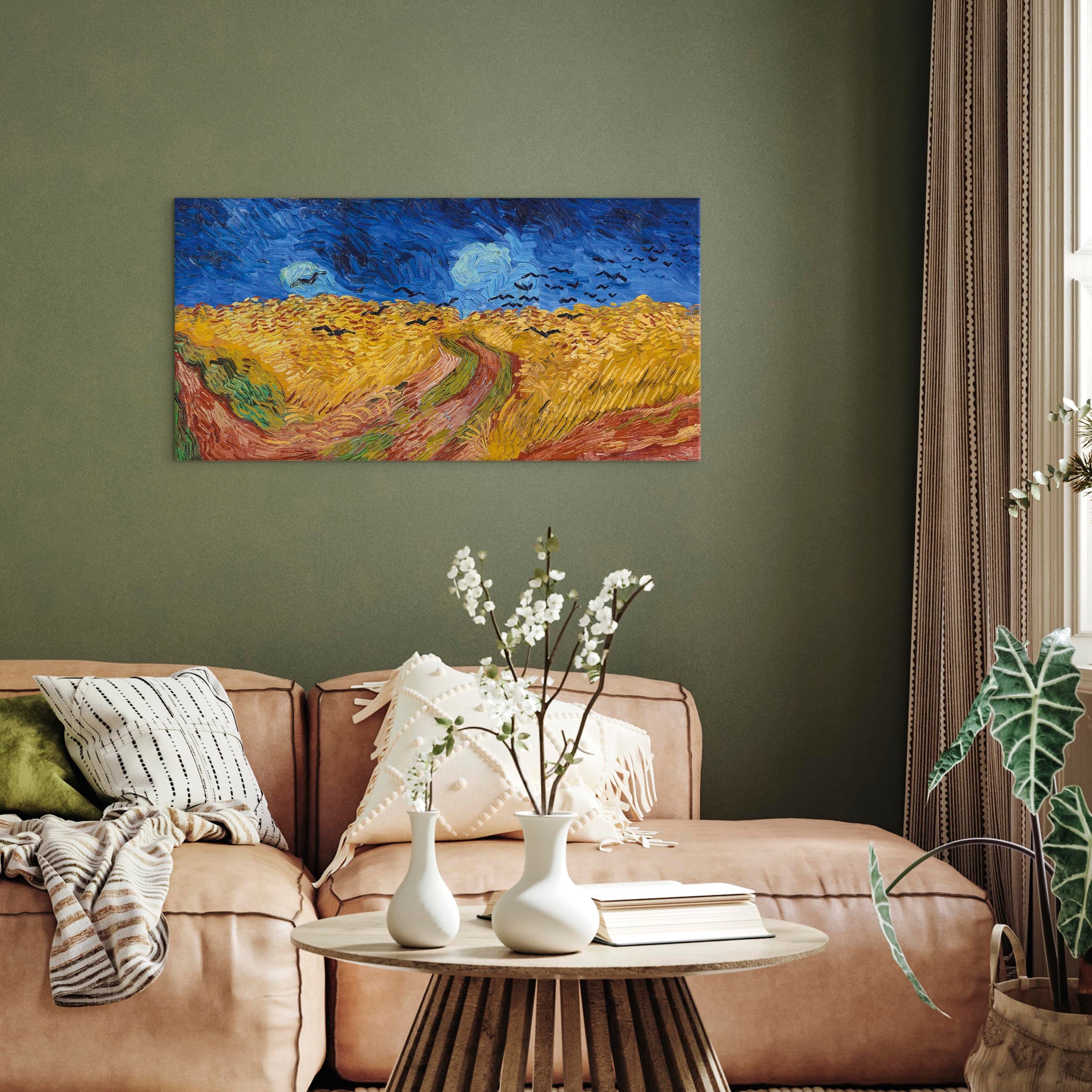 Canvas Print Wheatfield With Crows - Reproductions