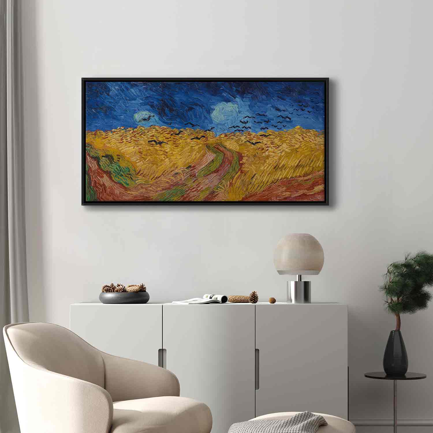 Wheatfield With Crows Landscape Canvas Print