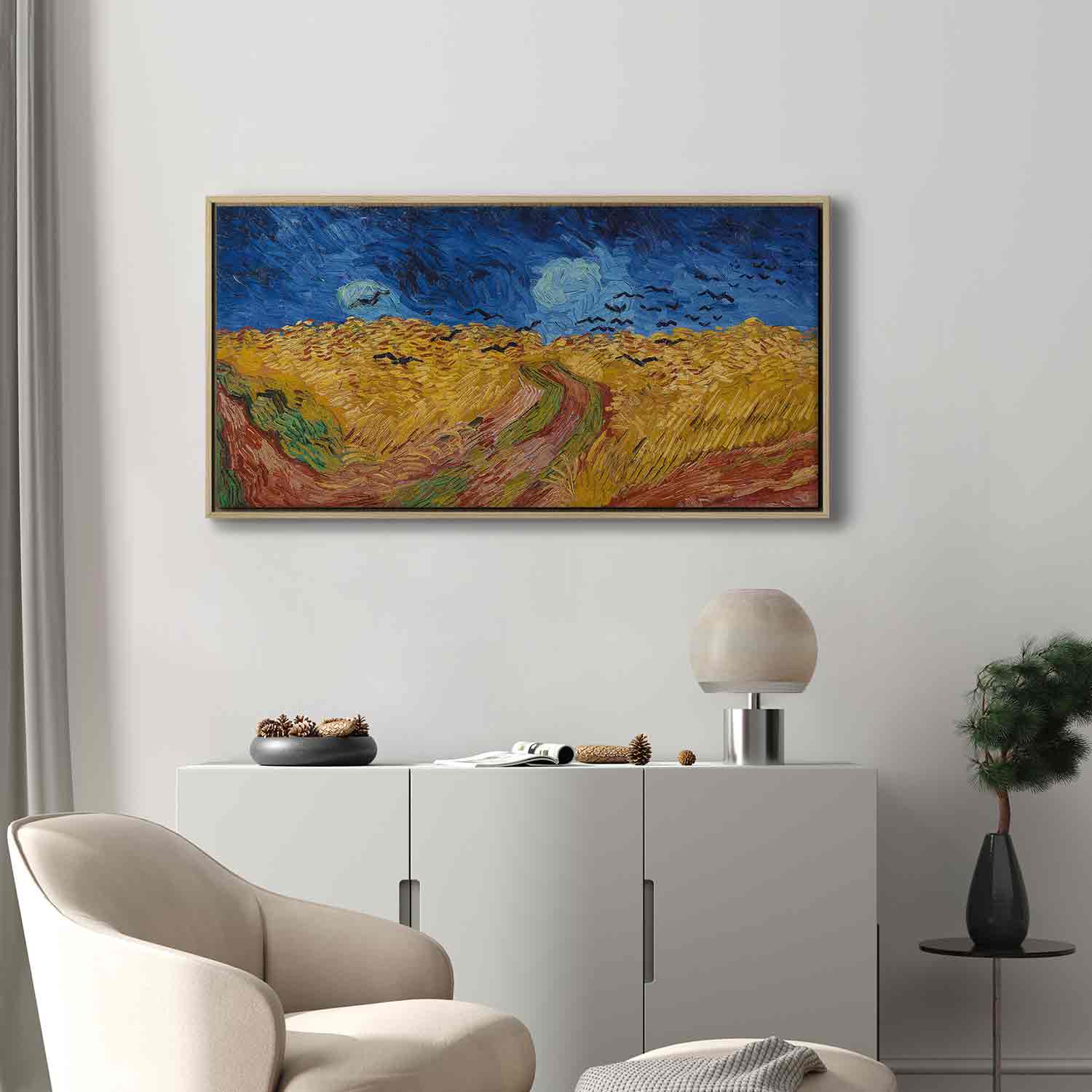 Wheatfield With Crows Landscape Canvas Print