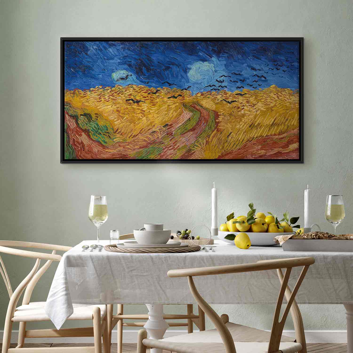 Wheatfield With Crows Landscape Canvas Print