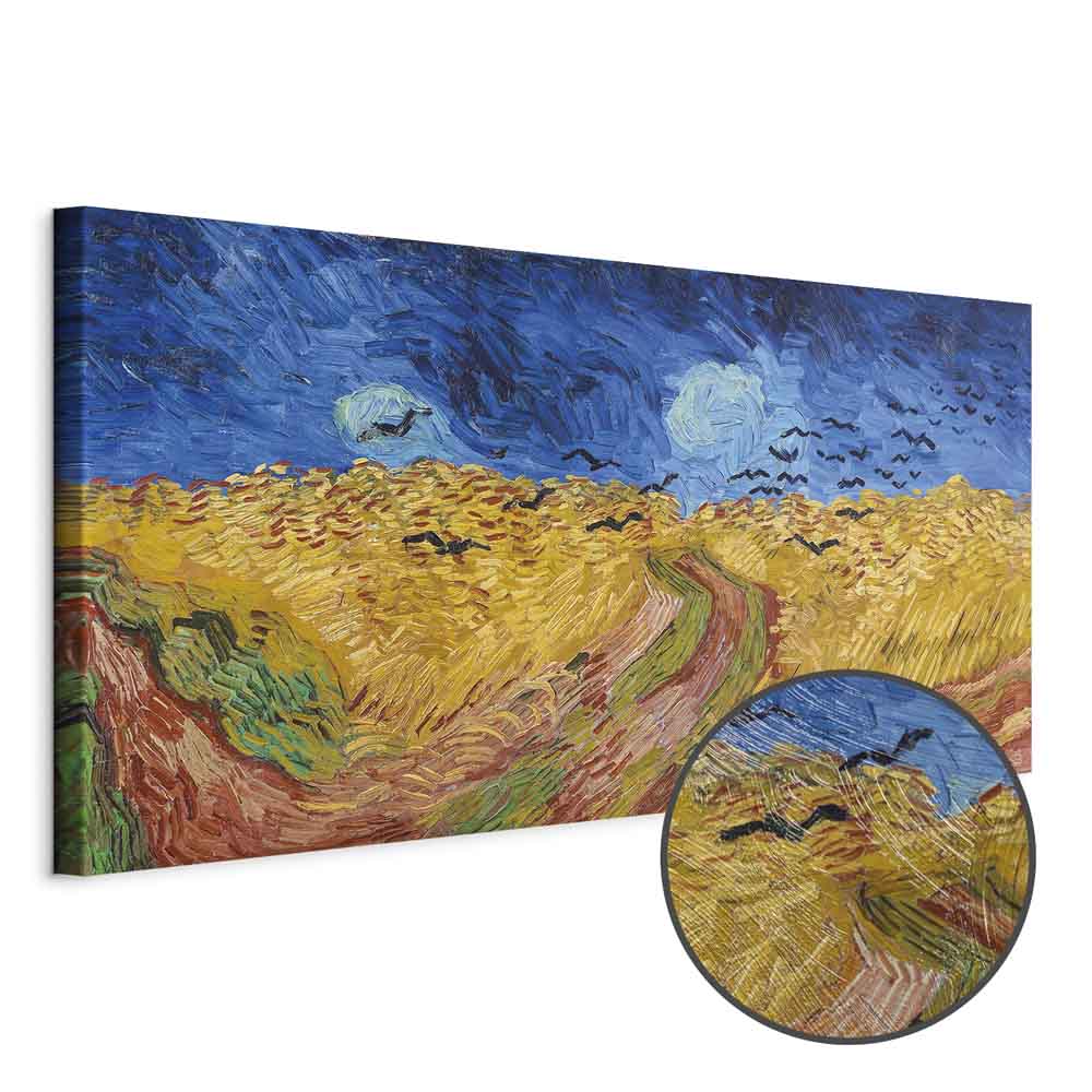 Wheatfield With Crows Landscape Canvas Print