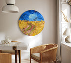 Van Gogh Wheatfield With Crows Round Canvas Print