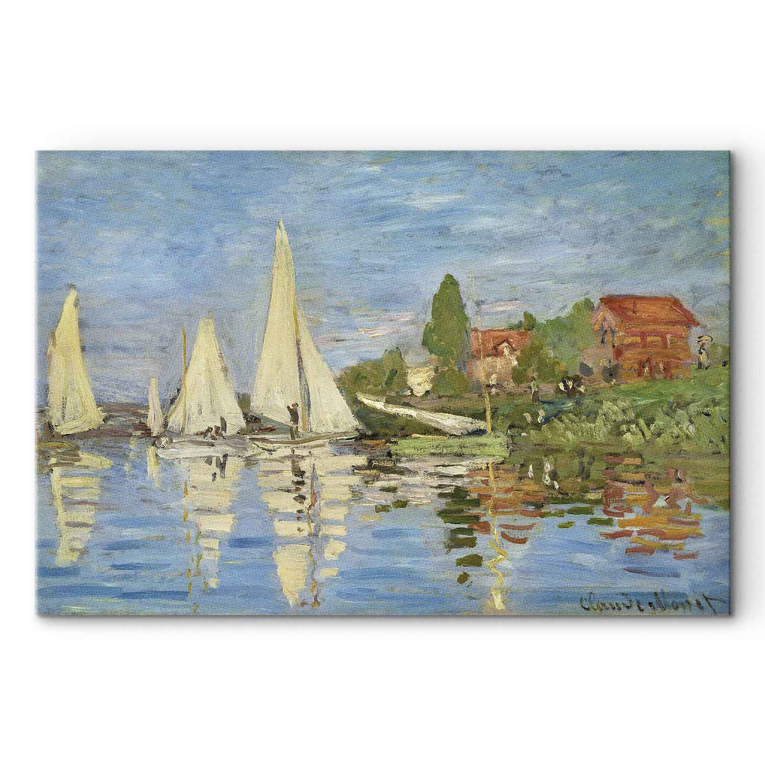 Sailing Boats Impressionist Canvas Print