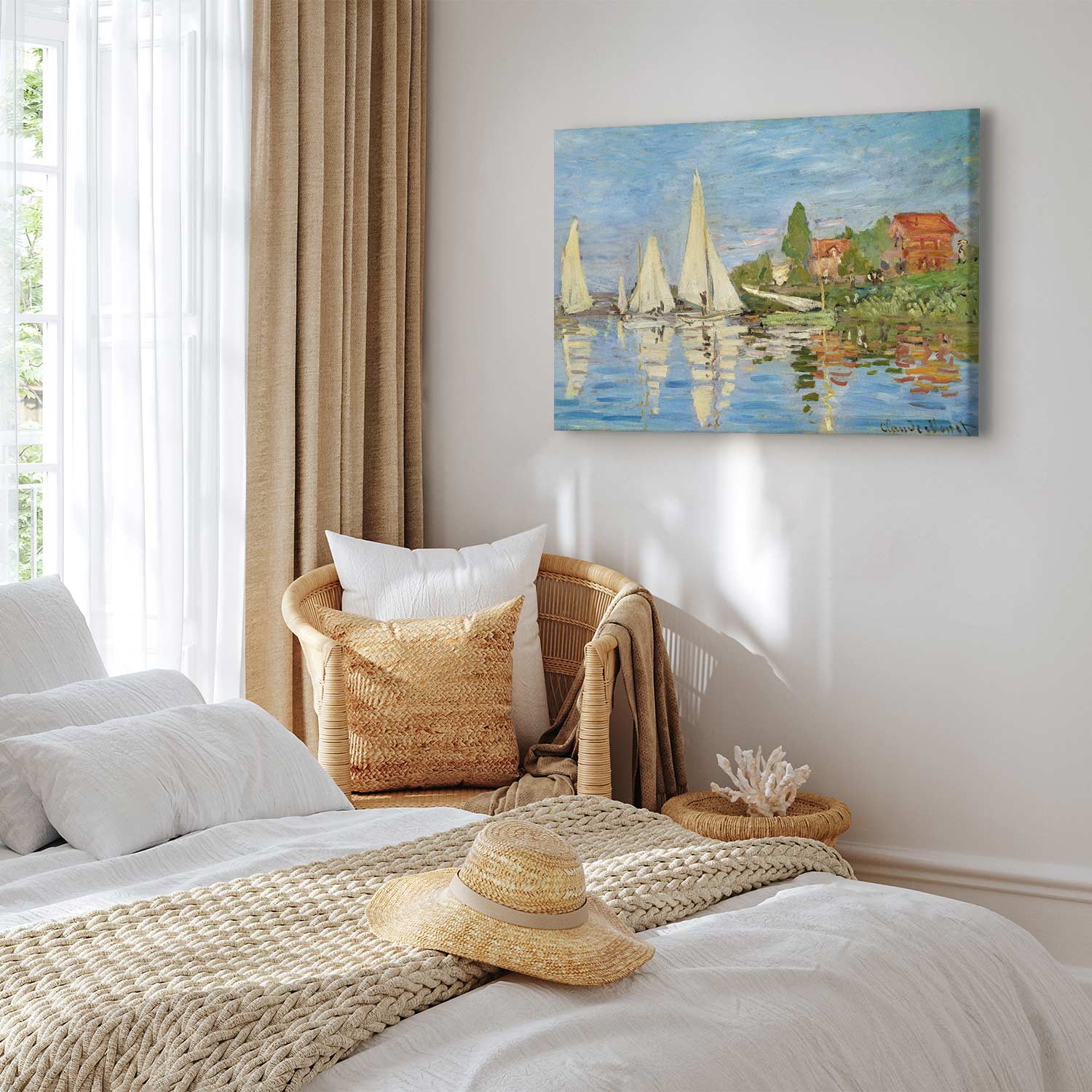 Sailing Boats Impressionist Canvas Print