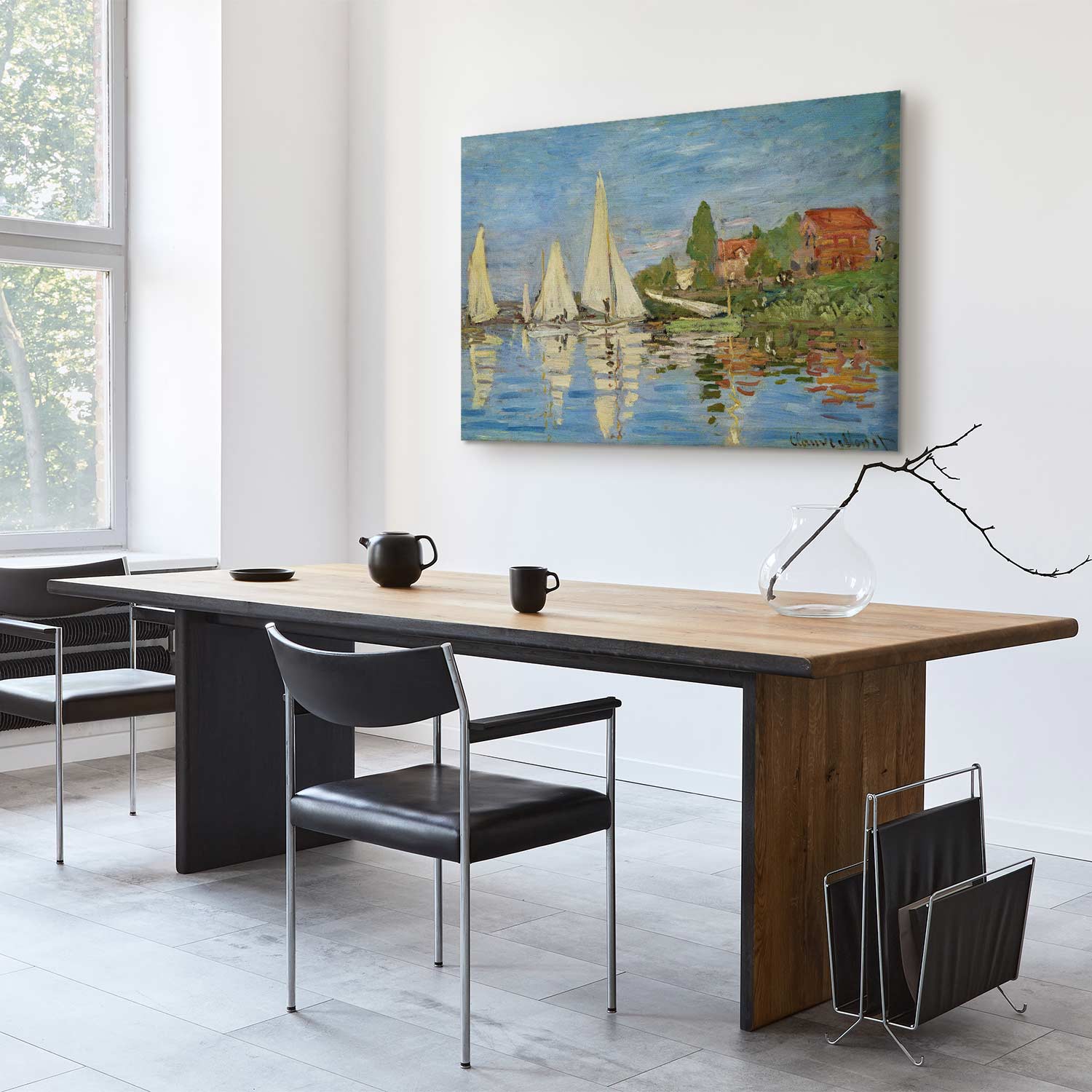 Sailing Boats Impressionist Canvas Print