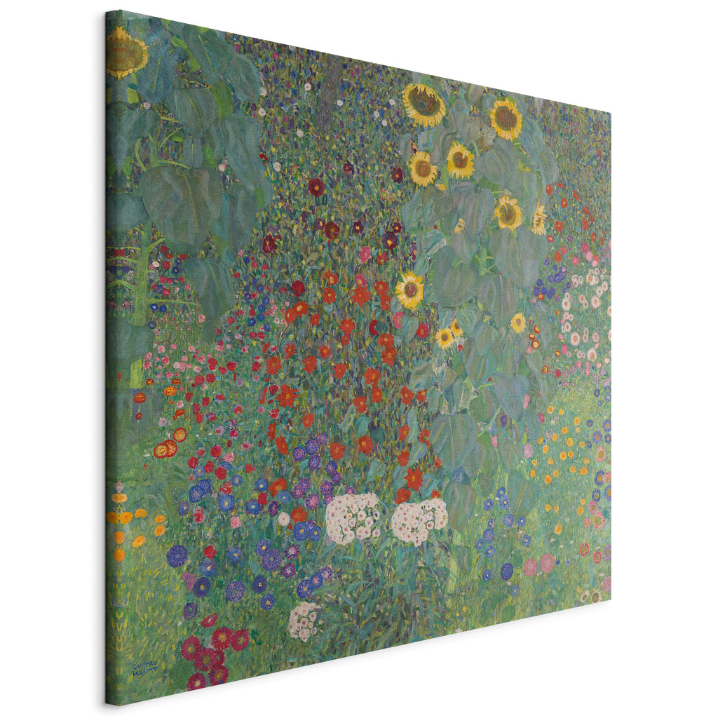 Canvas Print - Rural Garden With Sunflowers