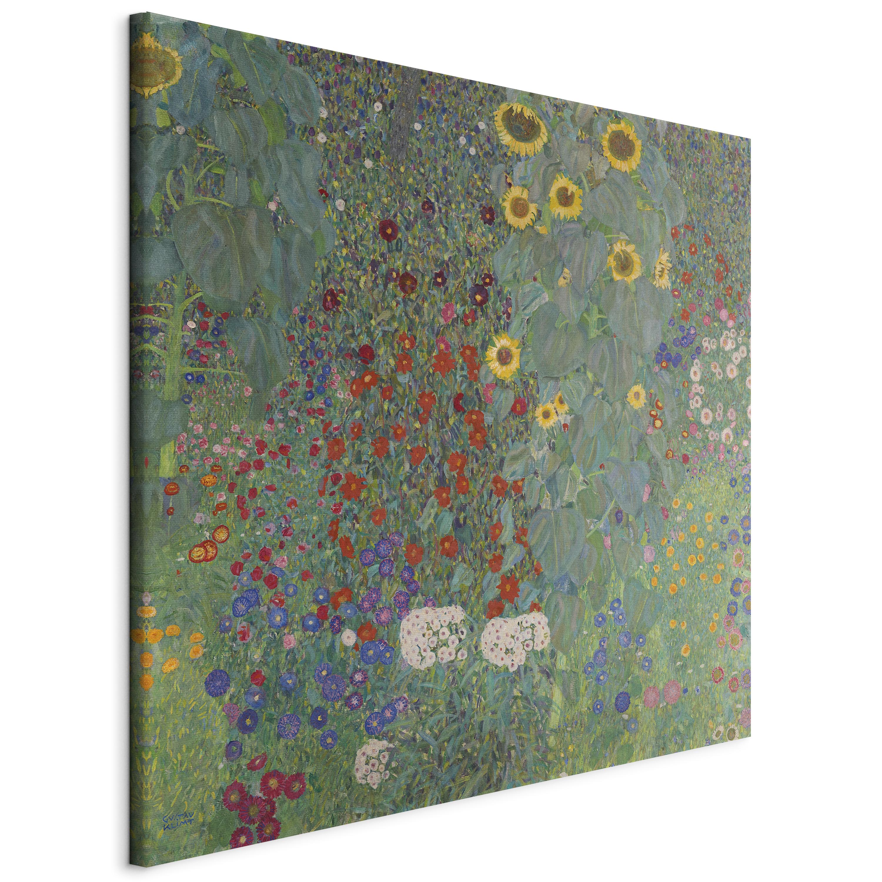 Canvas Print - Rural Garden With Sunflowers