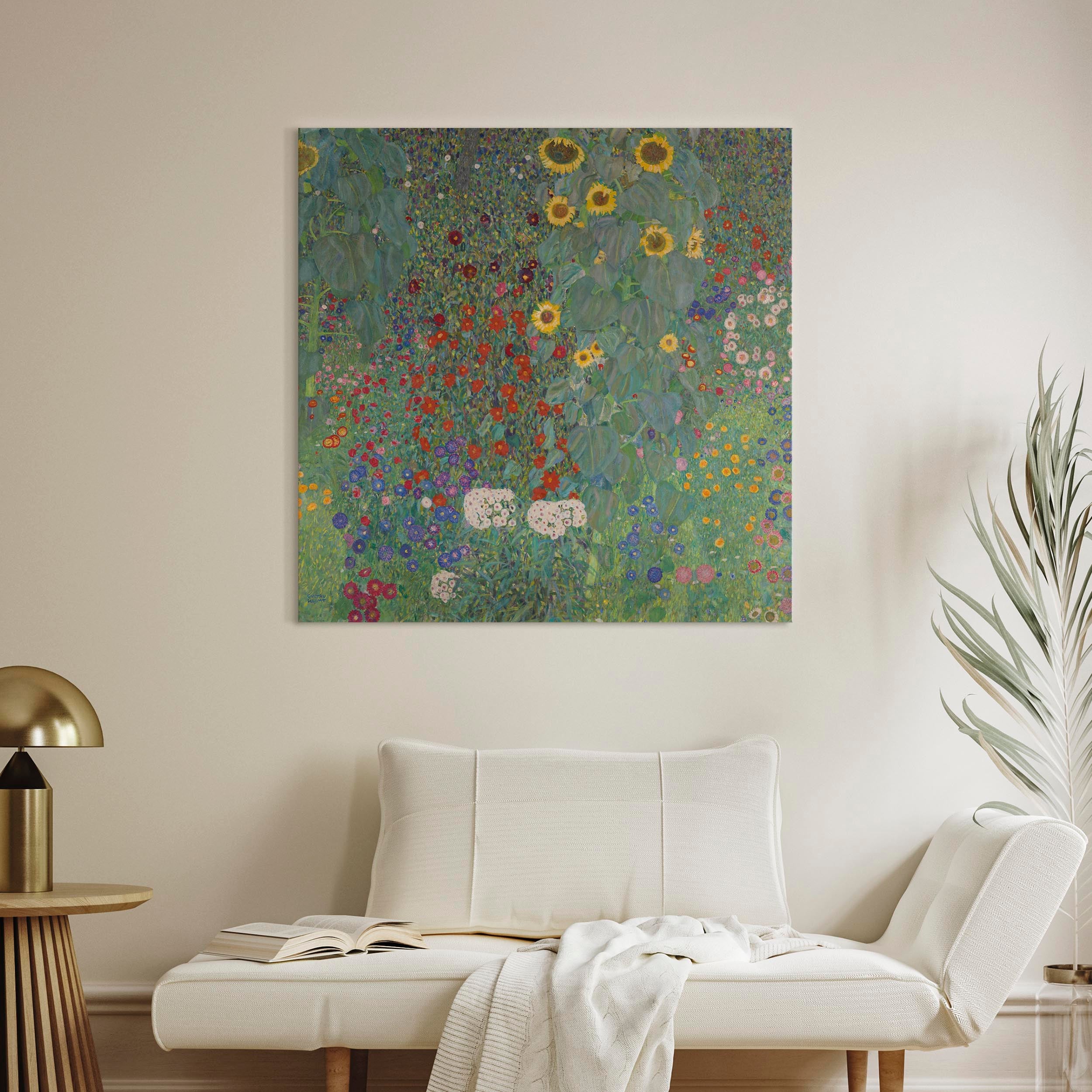 Canvas Print - Rural Garden With Sunflowers