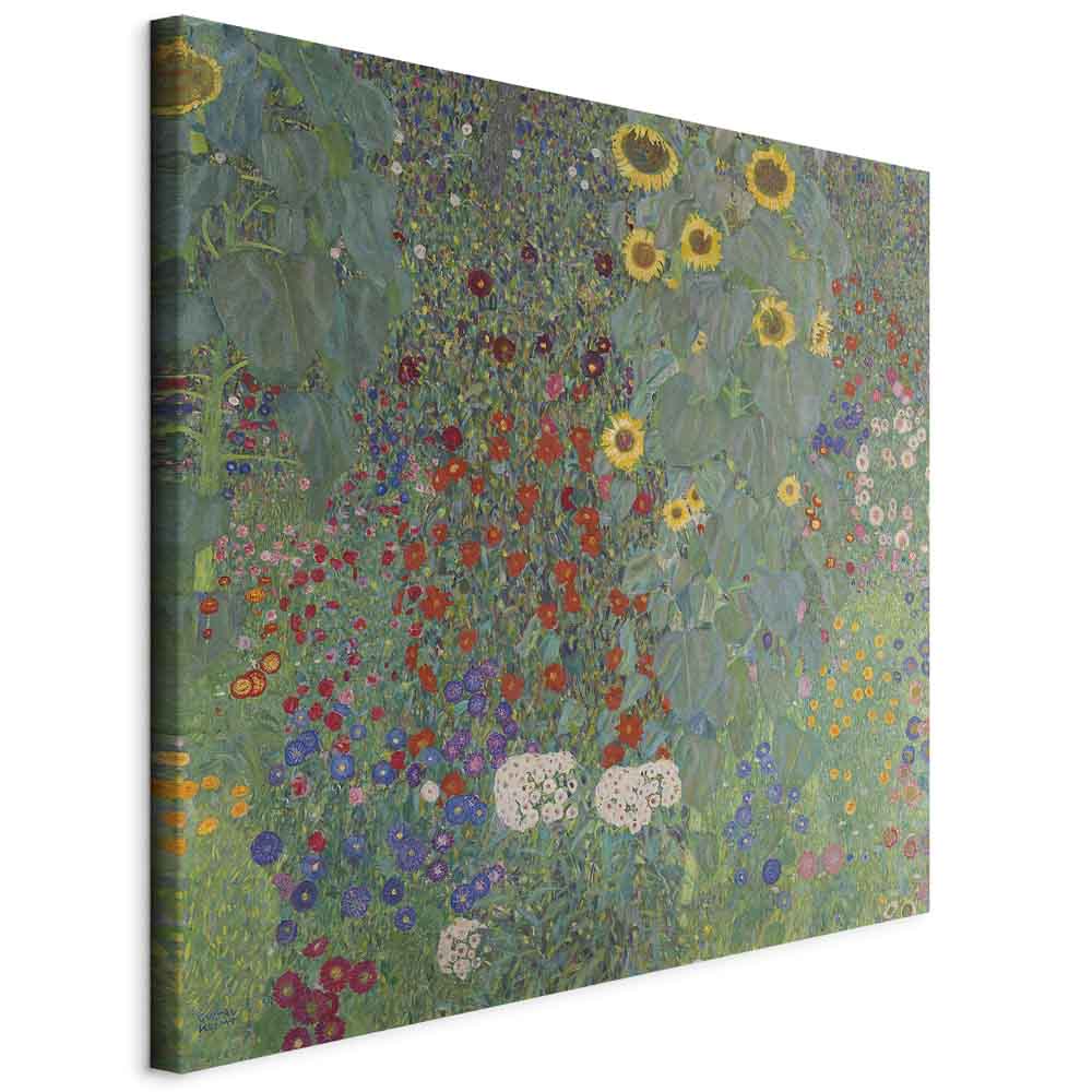 Canvas Print - Rural Garden With Sunflowers