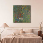 Klimt Sunflower Farm Garden Multicolor Canvas Print