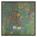 Klimt Sunflower Farm Garden Multicolor Canvas Print