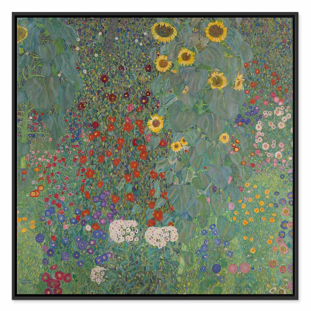 Klimt Sunflower Farm Garden Multicolor Canvas Print