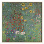 Klimt Sunflower Farm Garden Multicolor Canvas Print
