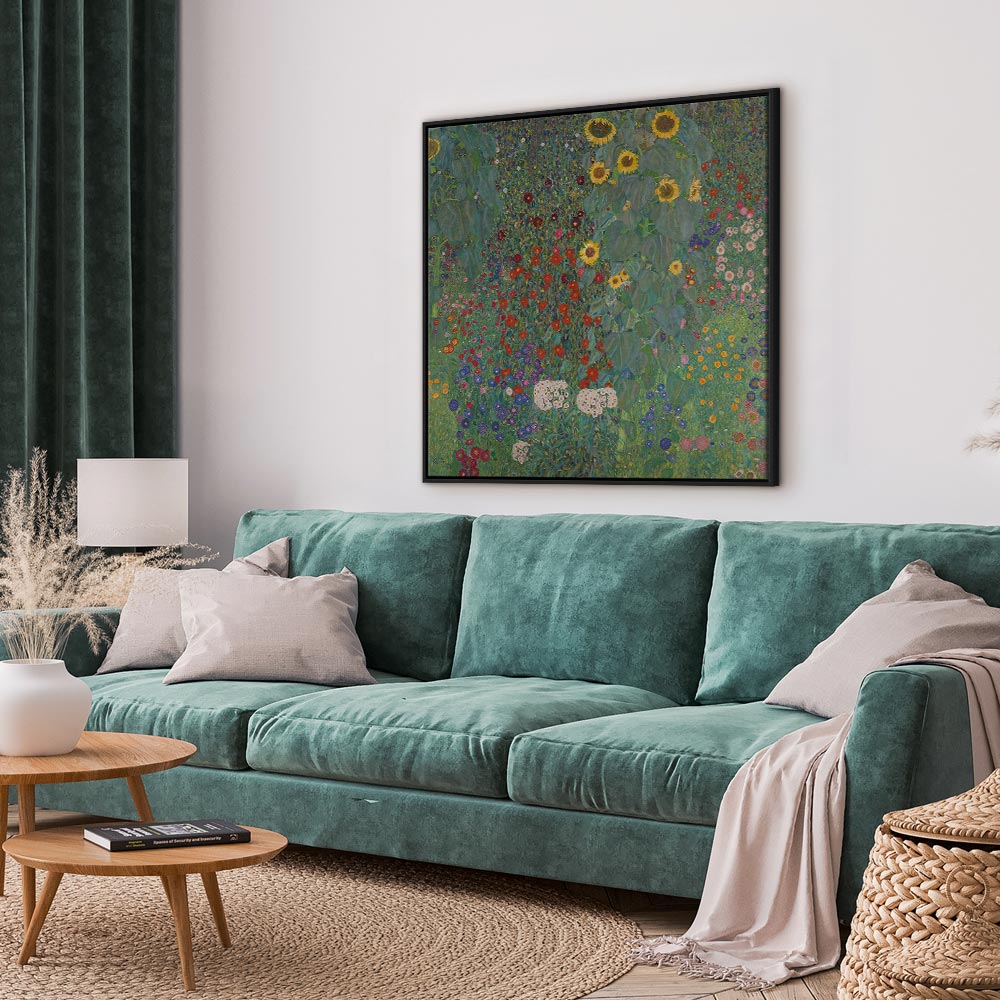 Klimt Sunflower Farm Garden Multicolor Canvas Print