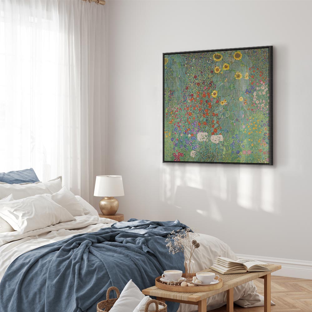 Klimt Sunflower Farm Garden Multicolor Canvas Print