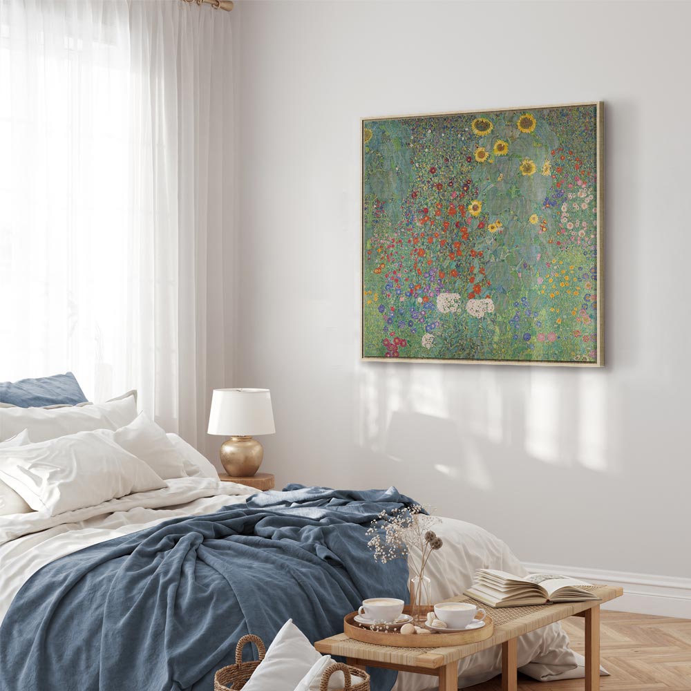 Klimt Sunflower Farm Garden Multicolor Canvas Print