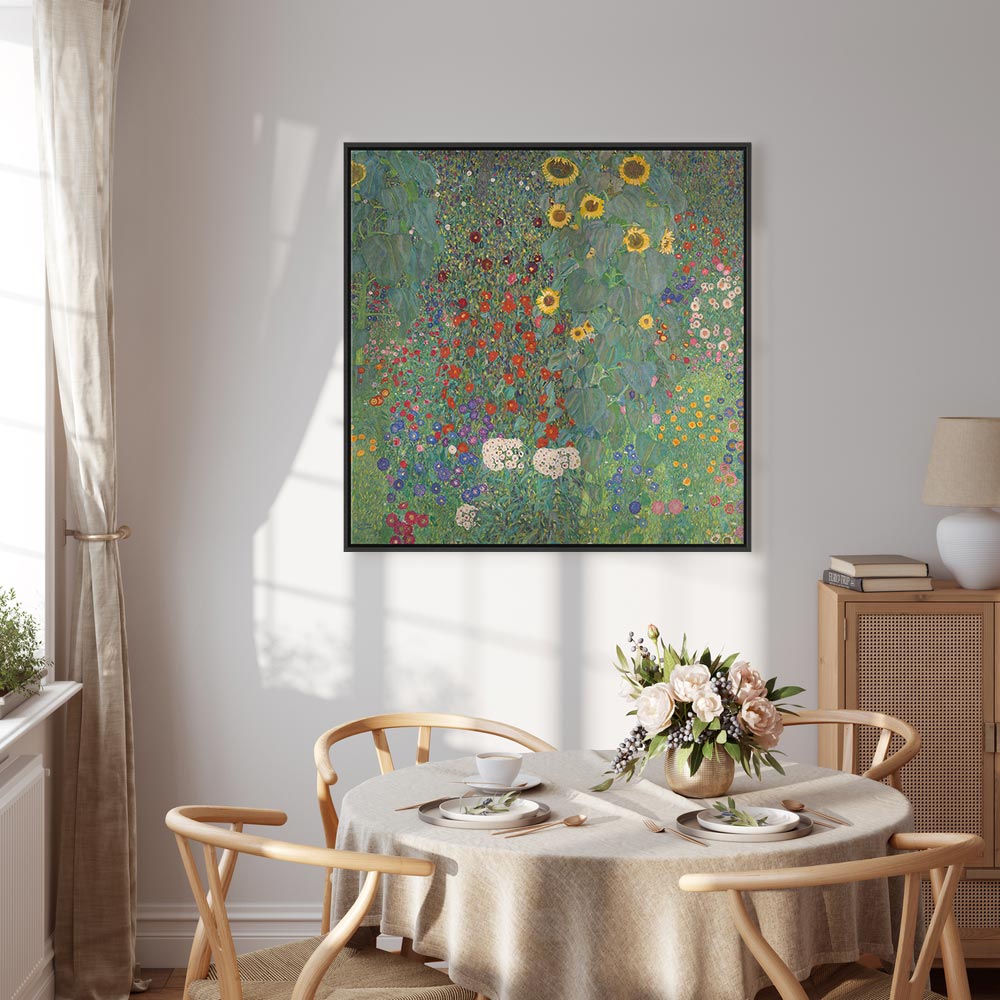 Klimt Sunflower Farm Garden Multicolor Canvas Print