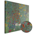 Klimt Sunflower Farm Garden Multicolor Canvas Print