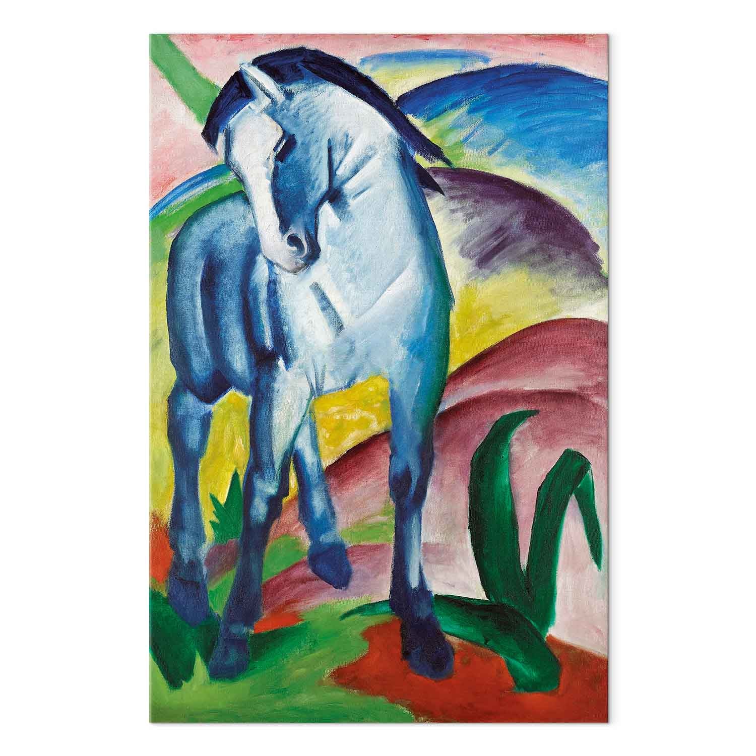 Blue Horse Colourful DIY Large Canvas Print
