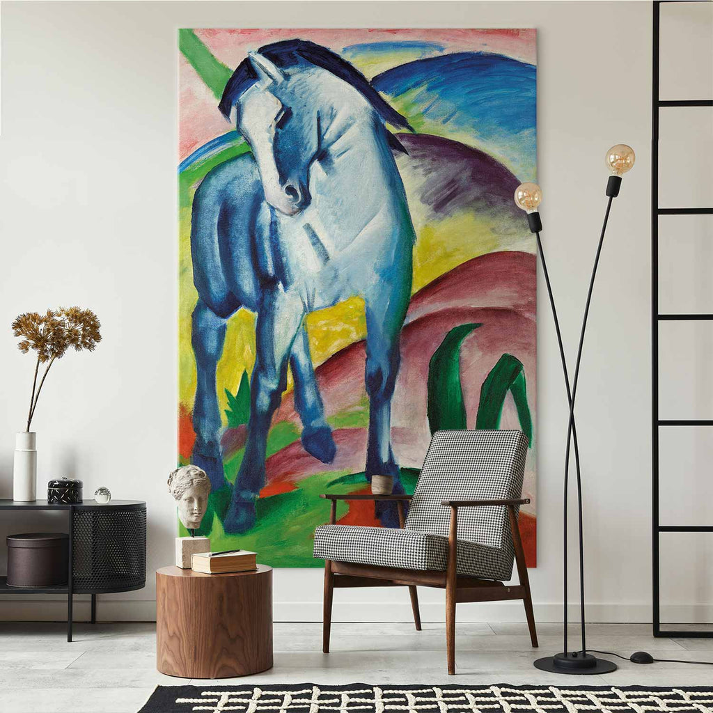 Blue Horse Colourful DIY Large Canvas Print