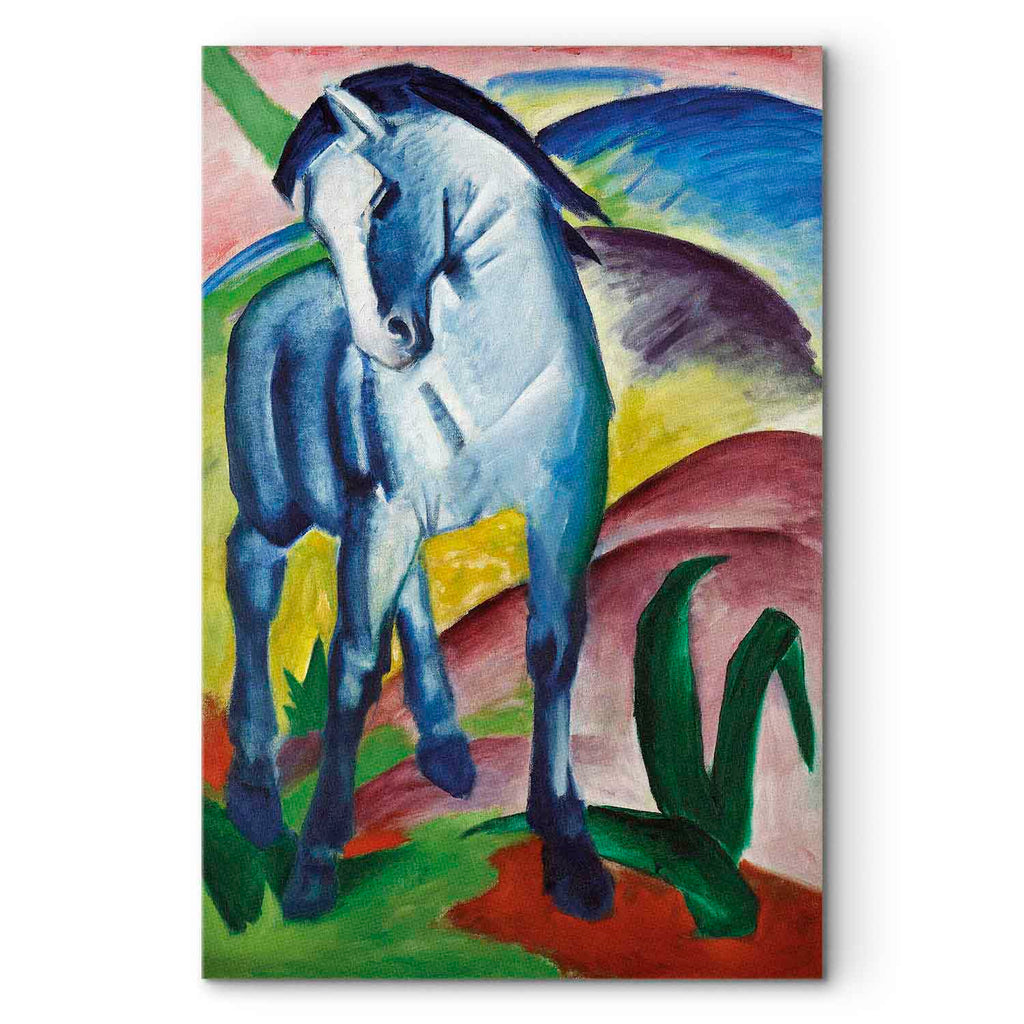 Blue Horse Expressionist Canvas Print