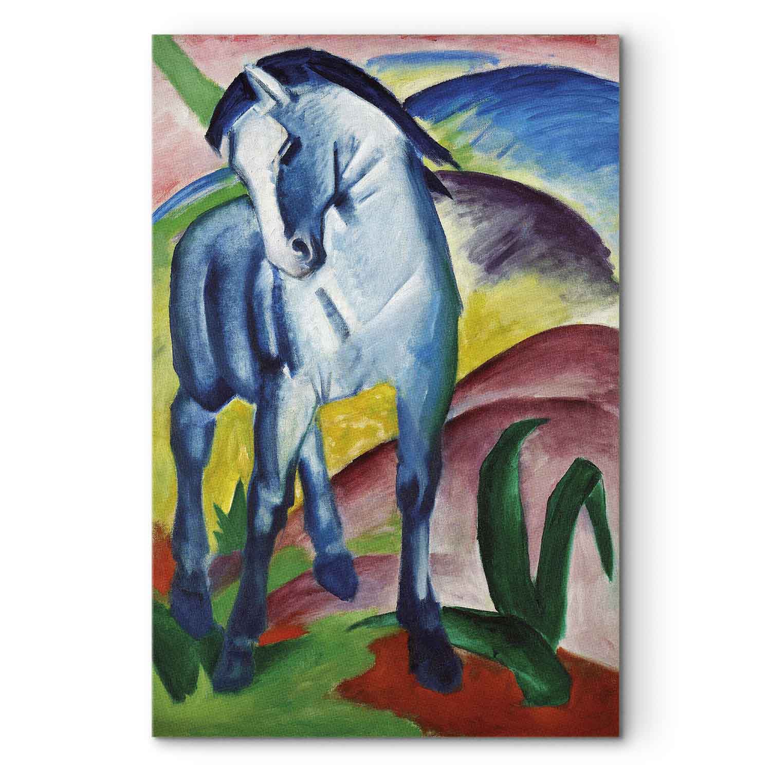 Blue Horse Expressionist Canvas Print