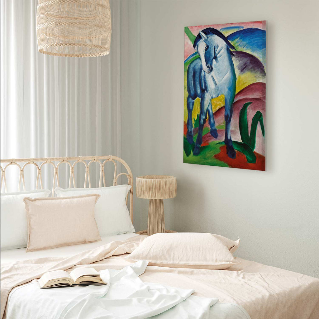 Blue Horse Expressionist Canvas Print