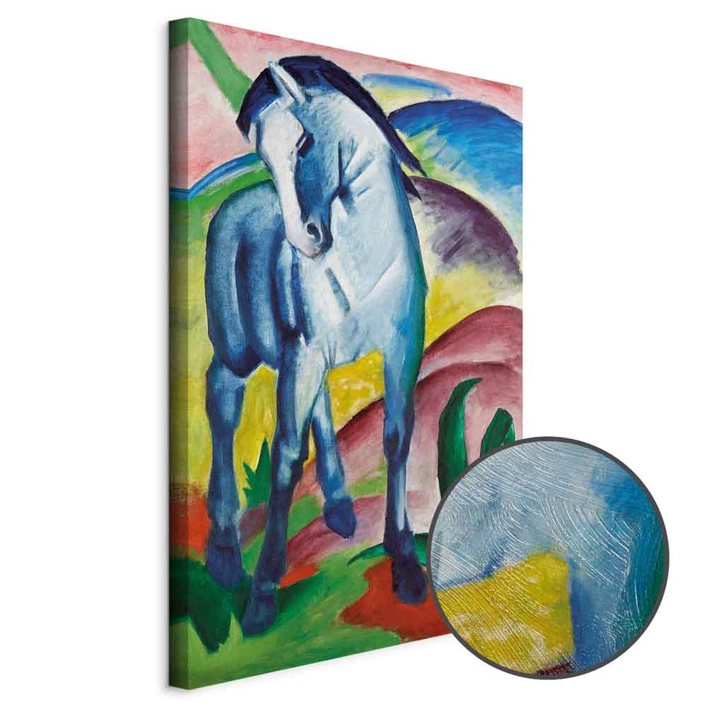 Blue Horse Expressionist Canvas Print