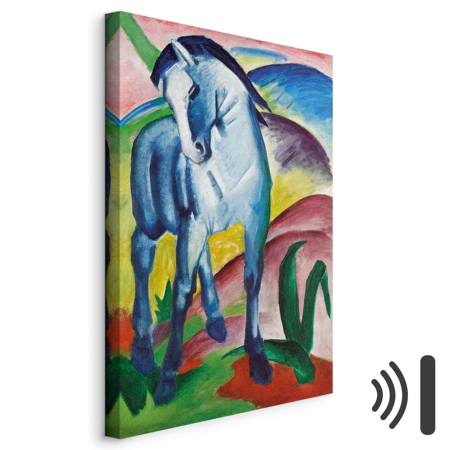 Blue Horse Expressionist Canvas Print