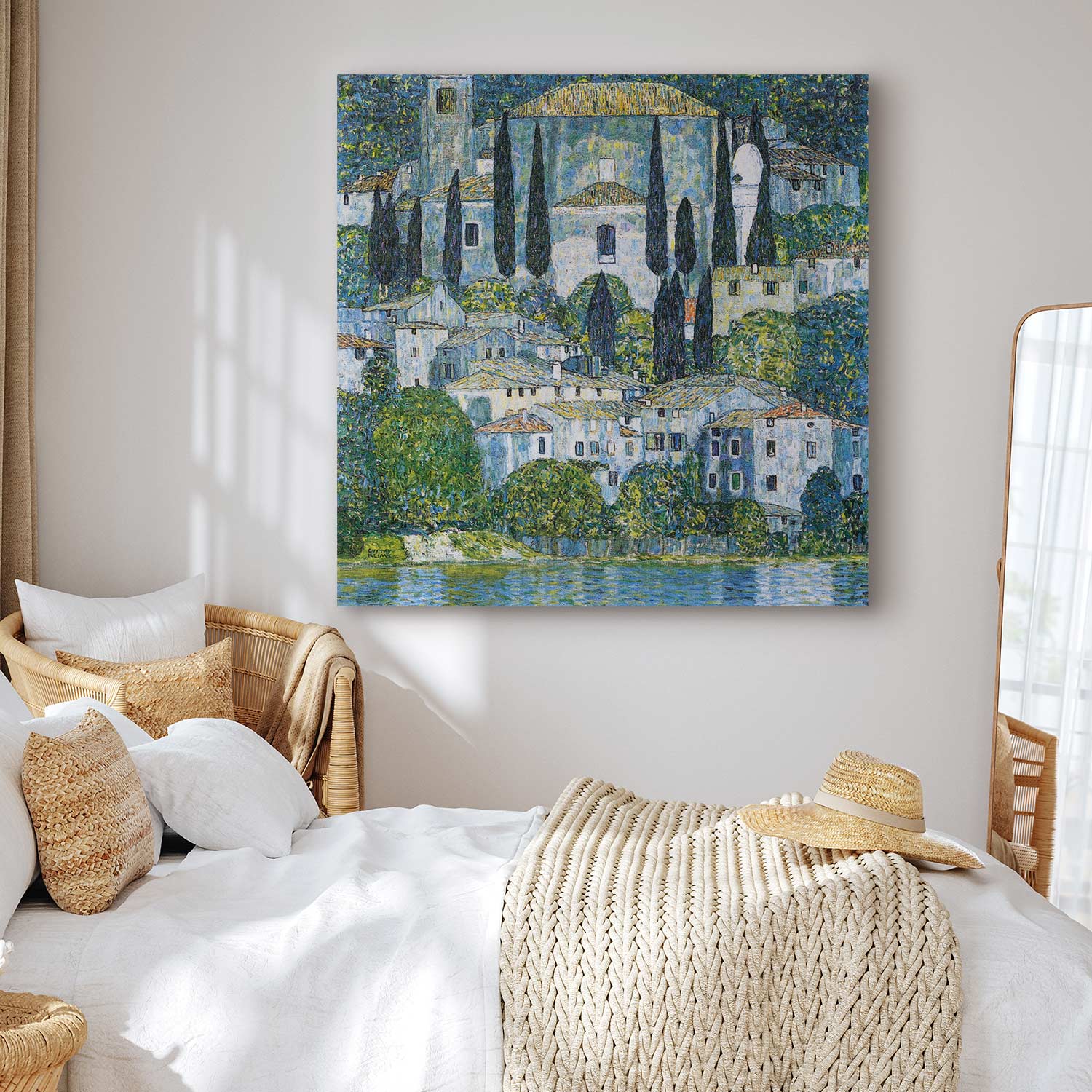 Klimt Church in Cassone Landscape Canvas Print