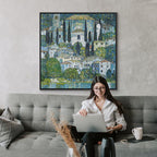 Klimt Church in Cassone Landscape Canvas Print