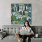 Klimt Church in Cassone Landscape Canvas Print