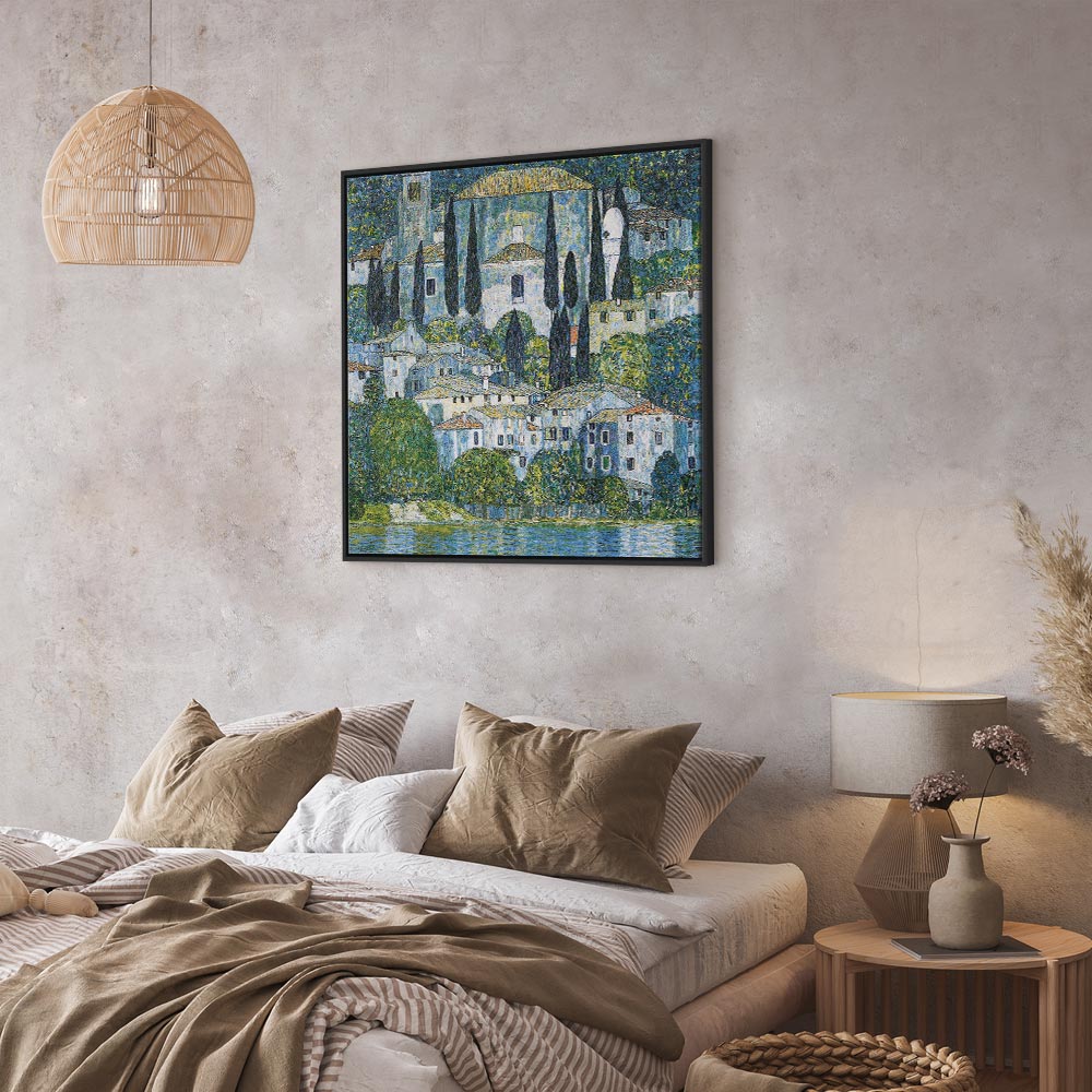 Klimt Church in Cassone Landscape Canvas Print