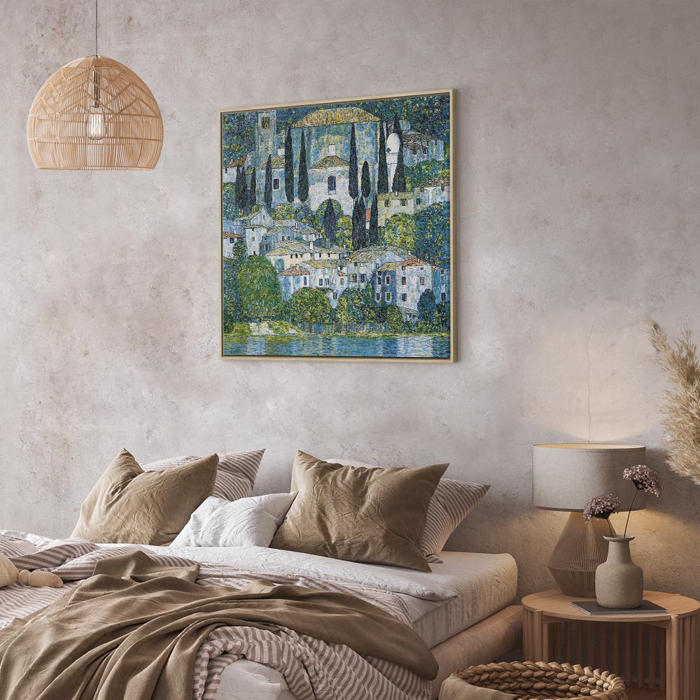 Klimt Church in Cassone Landscape Canvas Print